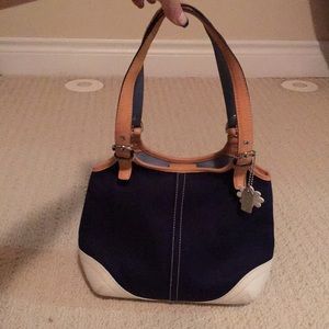 Navy blue Coach shoulder bag